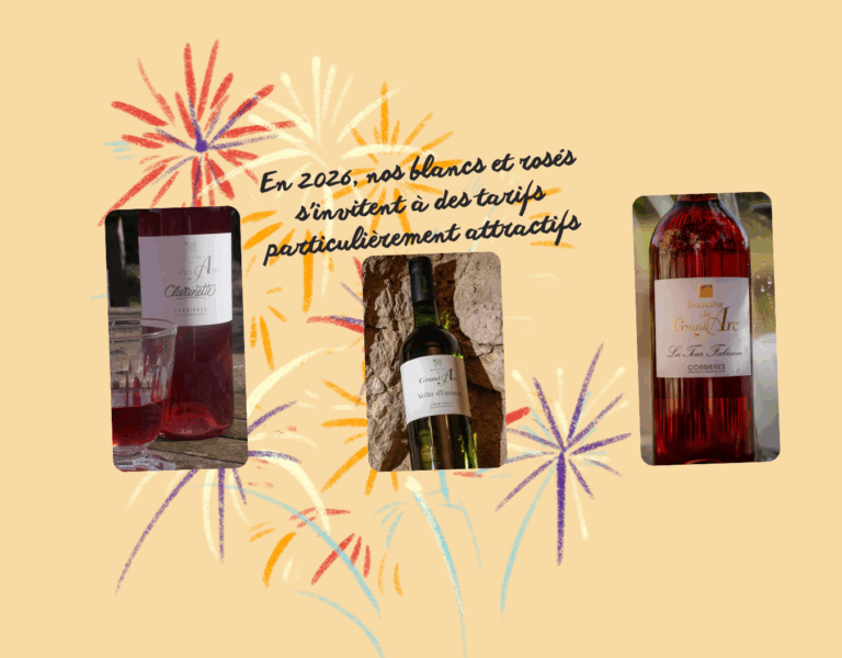 6€ la bouteille par 12 en blanc et rosés